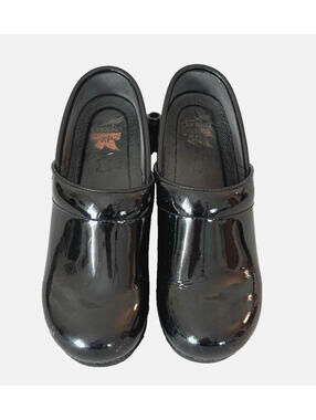 Dansko XP Women's Black Patent Professional Nursing Clog Sz 37 EU/ 6.5-7 US EUC